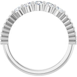 Platinum Round Lab-Grown Diamond Five-Stone Anniversary Band - 1/6-1/2 CTW - view 2