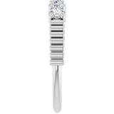 Platinum Round Natural Diamond Five-Stone Anniversary Band - 1/6-1/2 CTW - view 4