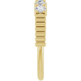 14K Gold Round Lab-Grown Diamond Five-Stone Anniversary Band - 1/6-1/2 CTW - Yellow Gold - view 4