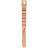 14K Gold Round Lab-Grown Diamond Five-Stone Anniversary Band - 1/6-1/2 CTW - Rose Gold - view 5