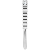 Platinum Round Natural Diamond Five-Stone Anniversary Band - 1/6-1/2 CTW - view 5
