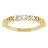 14K Gold Round Lab-Grown Diamond Five-Stone Anniversary Band - 1/6-1/2 CTW - Yellow Gold - view 3