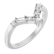 Platinum Marquise Lab-Grown Diamond Contour Band - 1/5 CTW (Style 127066)