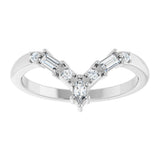 Platinum Marquise Lab-Grown Diamond Contour Band - 1/5 CTW (Style 127066) - view 3