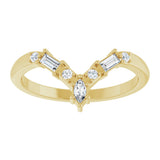 14K Gold Marquise Lab-Grown Diamond Contour Band - 1/5 CTW (Style 127066) - Yellow Gold - view 3