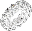 Platinum Oval Lab-Grown Diamond Low Profile Eternity Band - 7x5mm Stones