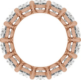 14K Gold Oval Lab-Grown Diamond Low Profile Eternity Band - 6.1x4.5mm Stones - Rose Gold - view 2