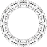 Platinum Oval Lab-Grown Diamond Low Profile Eternity Band - 6.1x4.5mm Stones - view 2