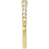 14K Gold Round Lab-Grown Diamond French-Set Graduated Anniversary Band - 3/8-3/4 CTW - Yellow Gold - view 9