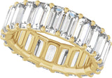 14K Gold Straight Baguette Lab-Grown Diamond Low Profile Eternity Band - 5x2.5mm Stones - Yellow Gold - view 5