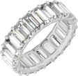 Platinum Straight Baguette Lab-Grown Diamond Low Profile Eternity Band - 5x2.5mm Stones