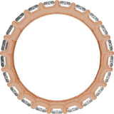 14K Gold Straight Baguette Lab-Grown Diamond Low Profile Eternity Band - 5x2.5mm Stones - Rose Gold - view 2