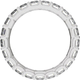 Platinum Straight Baguette Lab-Grown Diamond Low Profile Eternity Band - 5x2.5mm Stones - view 2