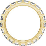 14K Gold Straight Baguette Lab-Grown Diamond Low Profile Eternity Band - 5x2.5mm Stones - Yellow Gold - view 2