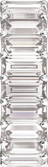 Platinum Straight Baguette Lab-Grown Diamond Low Profile Eternity Band - 5x2.5mm Stones - view 4