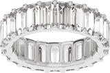 Platinum Straight Baguette Lab-Grown Diamond Low Profile Eternity Band - 5x2.5mm Stones - view 3