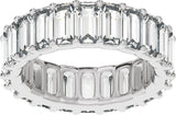 Platinum Straight Baguette Lab-Grown Diamond Low Profile Eternity Band - 5x2.5mm Stones - view 3