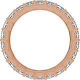 14K Gold Straight Baguette Lab-Grown Diamond Low Profile Eternity Band - 5x2.5mm Stones - Rose Gold - view 2