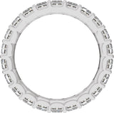 Platinum Straight Baguette Lab-Grown Diamond Low Profile Eternity Band - 5x2.5mm Stones - view 2