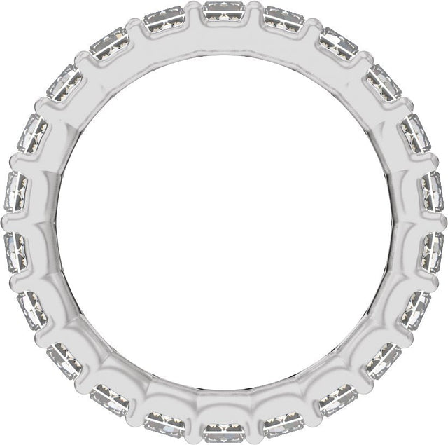 Platinum Straight Baguette Lab-Grown Diamond Low Profile Eternity Band - 5x2.5mm Stones - view 2