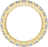 14K Gold Straight Baguette Lab-Grown Diamond Low Profile Eternity Band - 5x2.5mm Stones - Yellow Gold - view 2