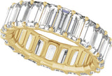 14K Gold Straight Baguette Lab-Grown Diamond Low Profile Eternity Band - 5x2.5mm Stones - Yellow Gold - view 5