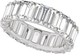Platinum Straight Baguette Lab-Grown Diamond Low Profile Eternity Band - 5x2.5mm Stones - view 5