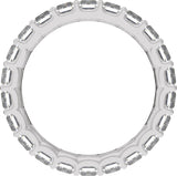 Platinum Straight Baguette Lab-Grown Diamond Low Profile Eternity Band - 5x2.5mm Stones - view 2