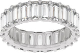 Platinum Straight Baguette Lab-Grown Diamond Low Profile Eternity Band - 5x2.5mm Stones - view 3