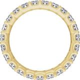 14K Gold Straight Baguette Lab-Grown Diamond Low Profile Eternity Band - 5x2.5mm Stones - Yellow Gold - view 2