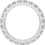 Platinum Straight Baguette Lab-Grown Diamond Low Profile Eternity Band - 5x2.5mm Stones - view 2