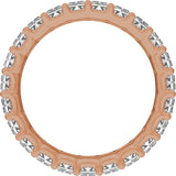 14K Gold Straight Baguette Lab-Grown Diamond Low Profile Eternity Band - 5x2.5mm Stones - Rose Gold - view 2