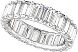 Platinum Straight Baguette Lab-Grown Diamond Low Profile Eternity Band - 5x2.5mm Stones - view 5