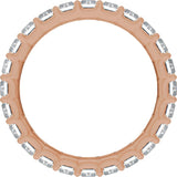 14K Gold Straight Baguette Lab-Grown Diamond Low Profile Eternity Band - 5x2.5mm Stones - Rose Gold - view 2