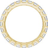 14K Gold Straight Baguette Lab-Grown Diamond Low Profile Eternity Band - 5x2.5mm Stones - Yellow Gold - view 2