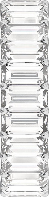 Platinum Straight Baguette Lab-Grown Diamond Low Profile Eternity Band - 5x2.5mm Stones - view 4