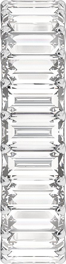 Platinum Straight Baguette Lab-Grown Diamond Low Profile Eternity Band - 5x2.5mm Stones - view 4