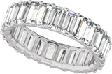 Platinum Straight Baguette Lab-Grown Diamond Low Profile Eternity Band - 5x2.5mm Stones - view 5