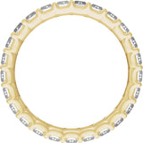 14K Gold Straight Baguette Lab-Grown Diamond Low Profile Eternity Band - 5x2.5mm Stones - Yellow Gold - view 2
