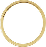 14K Gold Round Lab-Grown Diamond Accented Band - 1.2mm Stones - Yellow Gold - view 2