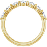 14K Gold Round Lab-Grown Diamond Seven-Stone Anniversary Band - 1/5-5/8 CTW - Yellow Gold - view 2