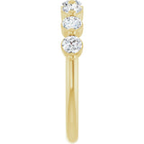 14K Gold Round Lab-Grown Diamond Seven-Stone Anniversary Band - 1/5-5/8 CTW - Yellow Gold - view 4