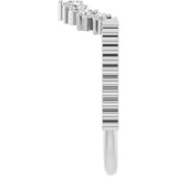 14K Gold Round Lab-Grown Diamond Contour Band - 1/4 CTW (Style 127124) - White Gold - view 4