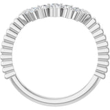 14K Gold Round Lab-Grown Diamond Contour Band - 1/4 CTW (Style 127124) - White Gold - view 2