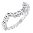 Platinum Round Lab-Grown Diamond Contour Band - 1/4 CTW (Style 127124)