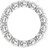 Platinum Oval Lab-Grown Diamond Low Profile Eternity Band - 6.1x4.5mm Stones - view 2