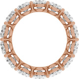 14K Gold Oval Lab-Grown Diamond Low Profile Eternity Band - 6.1x4.5mm Stones - Rose Gold - view 2