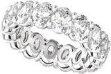 14K Gold Oval Lab-Grown Diamond Low Profile Eternity Band - 6.1x4.5mm Stones - White Gold - view 5
