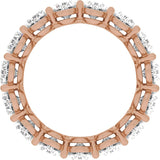 14K Gold Oval Lab-Grown Diamond Low Profile Eternity Band - 6.1x4.5mm Stones - Rose Gold - view 2