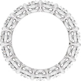 Platinum Oval Natural Diamond Low Profile Eternity Band - 6.1x4.5mm Stones - view 2